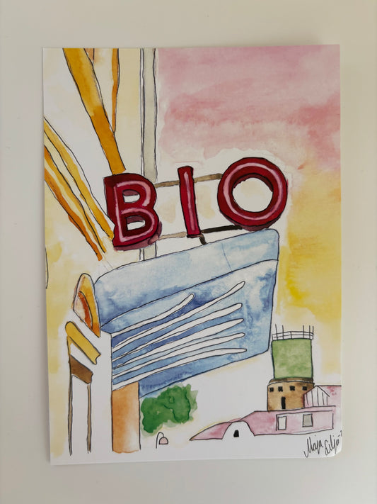Vykort "Bio"