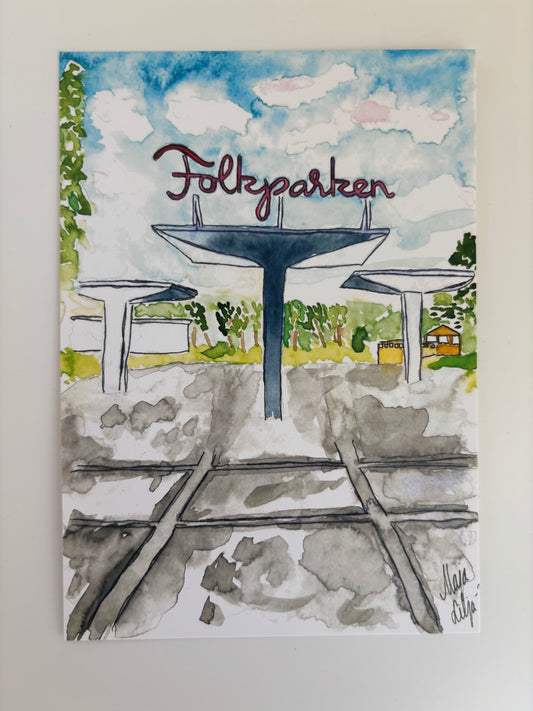 Vykort "Folkparken"